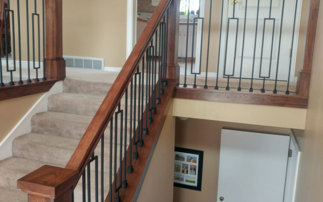 This is a small stair remodel we completed in Sandy.