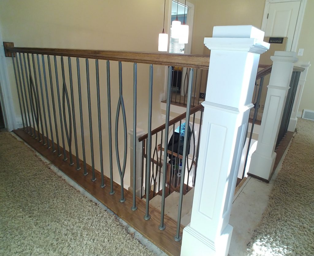 Contemporary Stair Railing Design. - Apex Carpentry