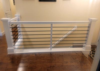 Horizontal metal railing