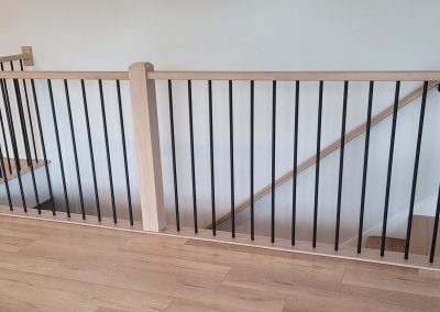 Lehi modern white oak stair railing