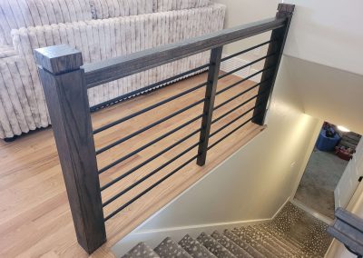 Pleasant Grove modern railing with horizontal bars