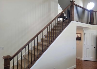 Saratoga Springs hickory stair railing