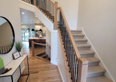 South Jordan contemporary white oak railing