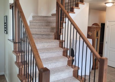 South Jordan hickory railing and stair caps