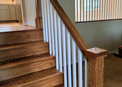 South Jordan red oak railing